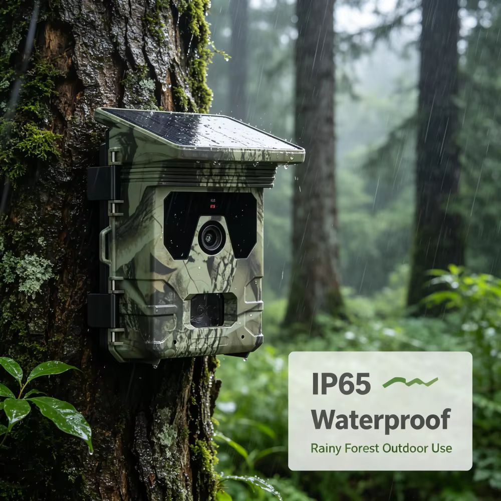 50MP 4K Solar Panel Hunting Camera Infrared Night Vision Monitoring Wildlife Trap Trail Camera Video Photo Recorder Cam — image 3
