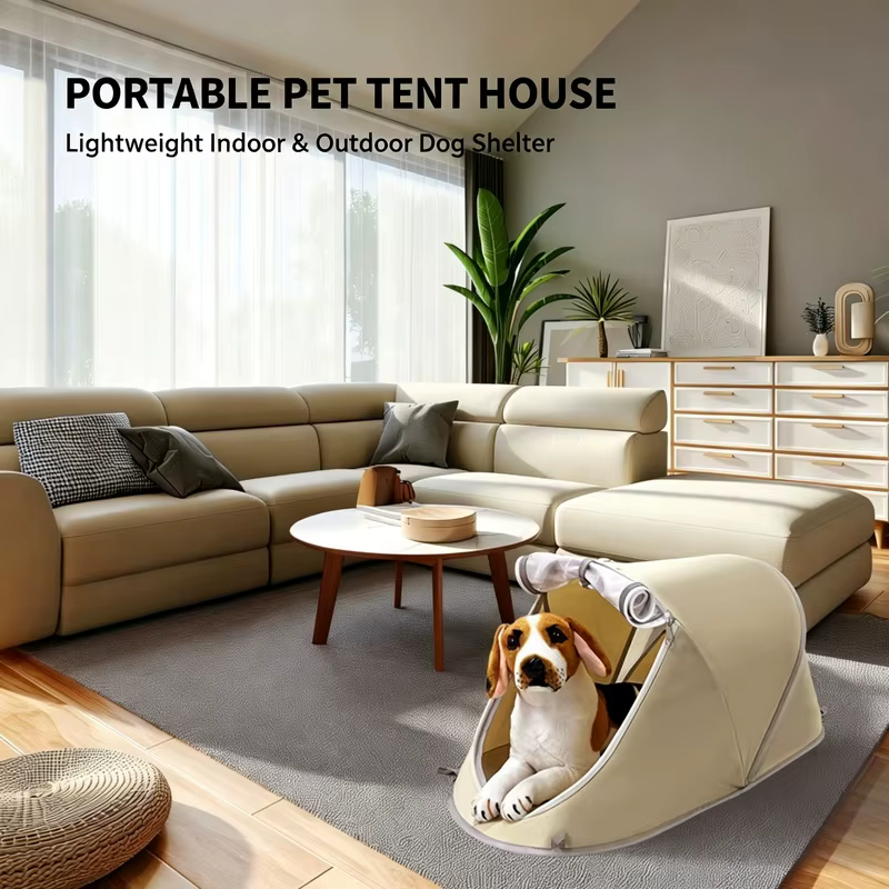 Casa Tenda para Mascotas para Perros Pequeños y Gatos, Portátil, Exterior, Camping, Picnic, Refugio, Protección Solar, Ligero, Cama Interior, Cueva — imagen 2