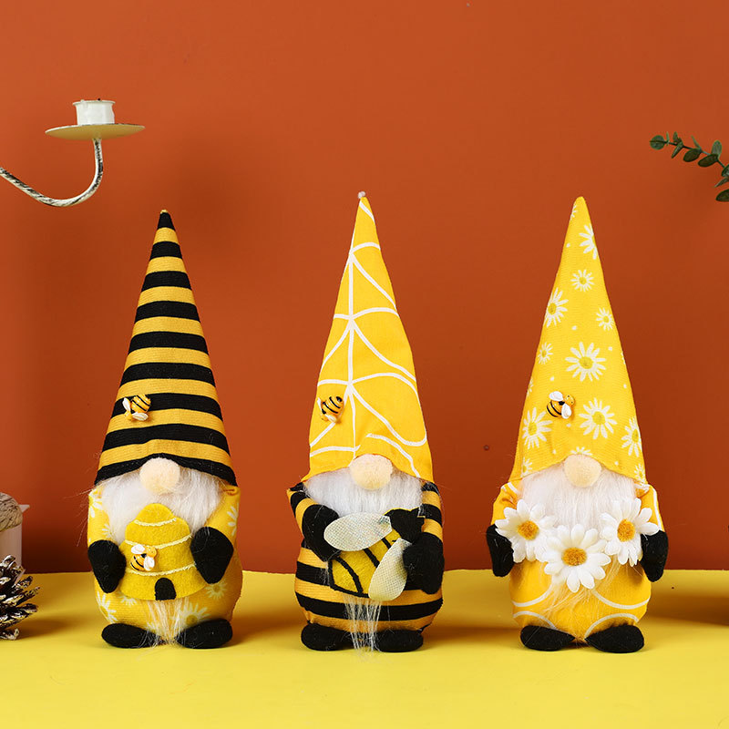 New bee festival faceless doll cute dwarf doll Rudolph doll ornaments window decoration supplies — image 1