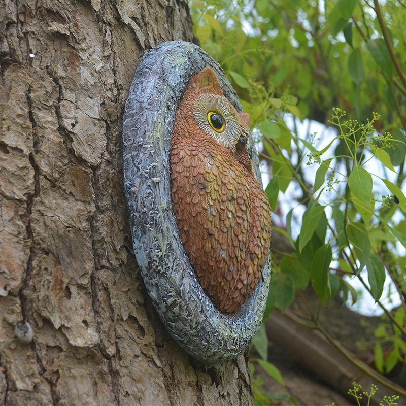Resin pendant Owl hanging board Outdoor pendant — image 7