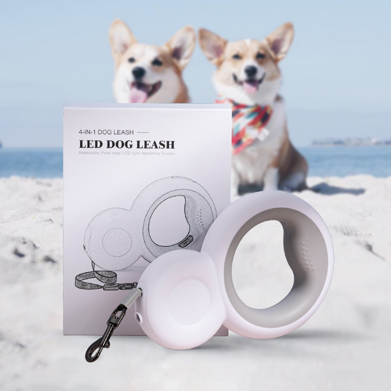 4 in 1 Pet Snowman Leash LED With Night Light Dog Automatic Retractable Leash Dog Supplies Pet Dog Leash — image 5