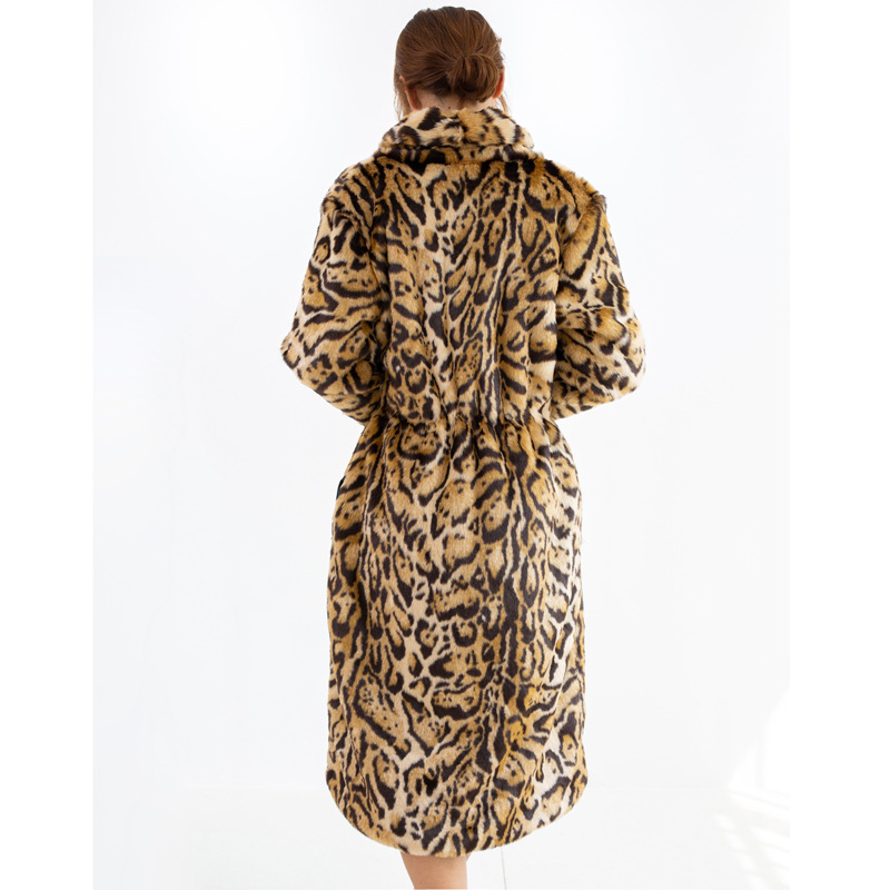 Chaquetón de Pelo de Leopardo Grande Falso Mink de Algodón — imagen 3