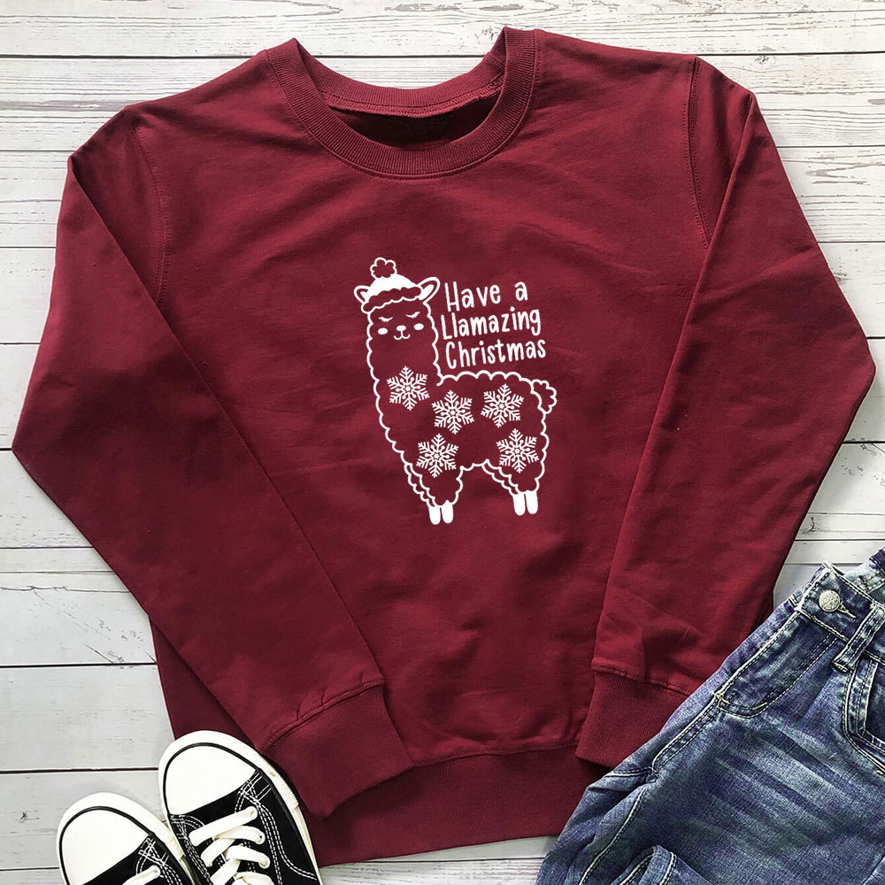 Alpaca printed long sleeved hoodie — image 8
