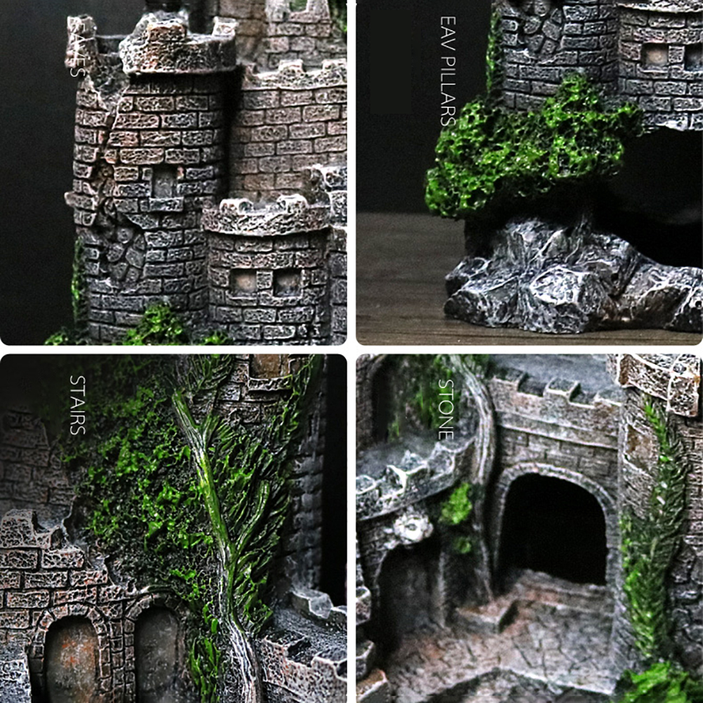 Decoración de castillo en resina para tanque de peces — imagen 6