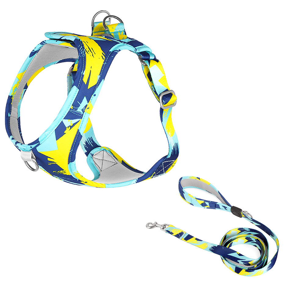 Printed Pet Chest Strap Anti-Breakaway Dog Leash Small And Medium-Sized Dogs Traction Rope — image 5