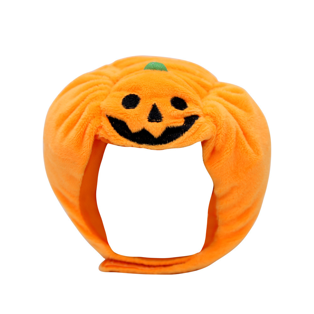Pet Cat Dog Pumpkin Cat Hat Halloween Ghost Festival Decoration Headwear Supplies — image 1