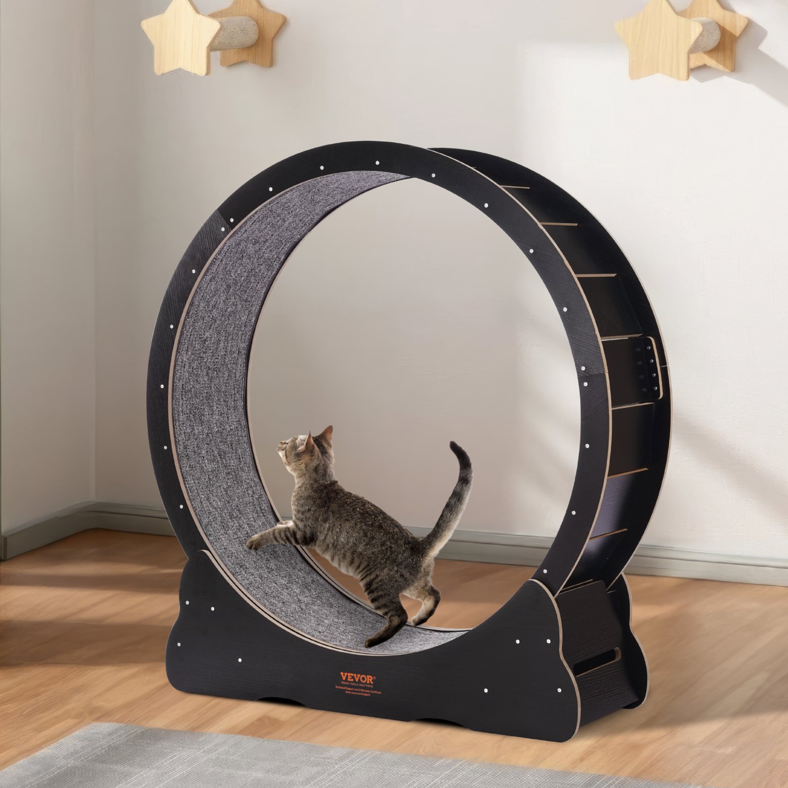 Cat Exercise Wheel 43.3' Large Cat Treadmill Wheel For Indoor Cats Black — image 4