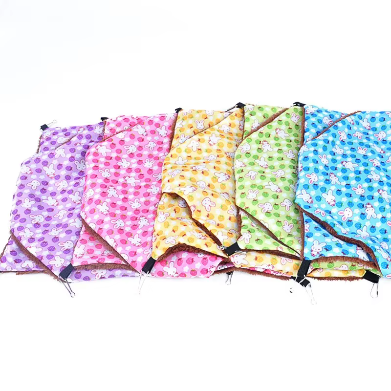 Hamaca de Colores sólidos para invierno - Dos capas gruesas y acogedoras para conejos, hamsters, ratones, erizos, cometas y otros pequeños animales — imagen 6