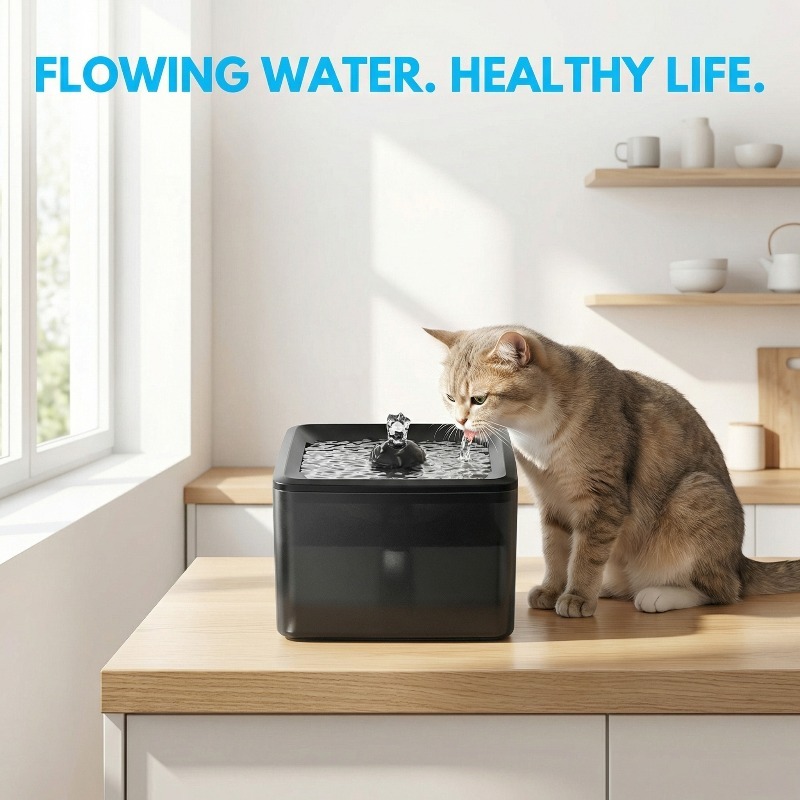 Fuentes de Agua Silenciosas para Mascotas Ultra-Resistentes, 3.800ml Capacidad Grande, Conexión USB Limpieza Fácil Para Gatos y Perros Pequeños — imagen 10