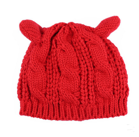 Gorro de Punto con Orejas de Gato, Otoño e Invierno — imagen 11