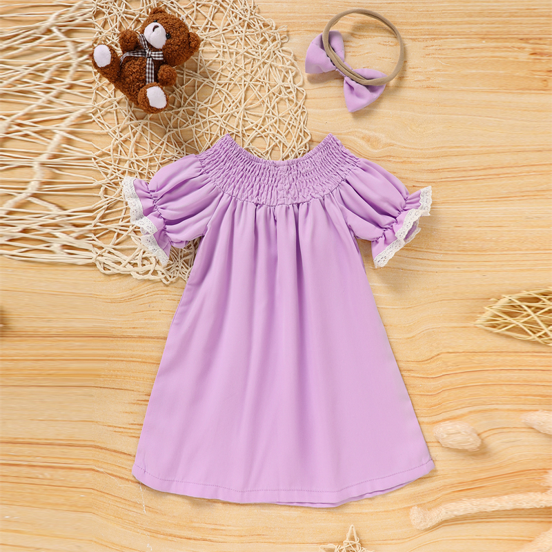 Vestido de Cordero para Niña Pequeña con Manga Rizada, Cuello y Brocado de Conejo para Verano — imagen 4
