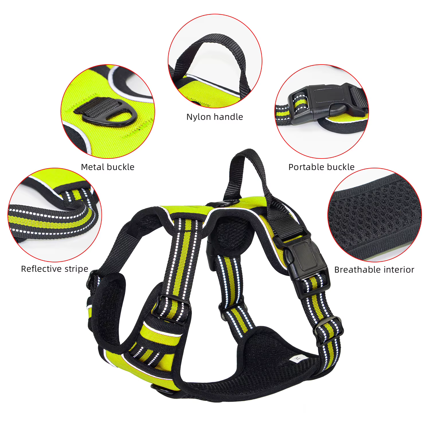 Arnés con Asa para Perros Grandes y Medianos – Seguridad, Ajustable, Chaleco para Mascotas, Accesorios para Paseos al Aire Libre — imagen 6