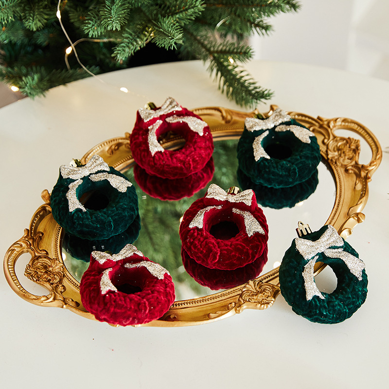 Adorno de Bola Irregular Rojo Navideño, Decoración para Árbol de Navidad con Reino de los Cielos — imagen 2