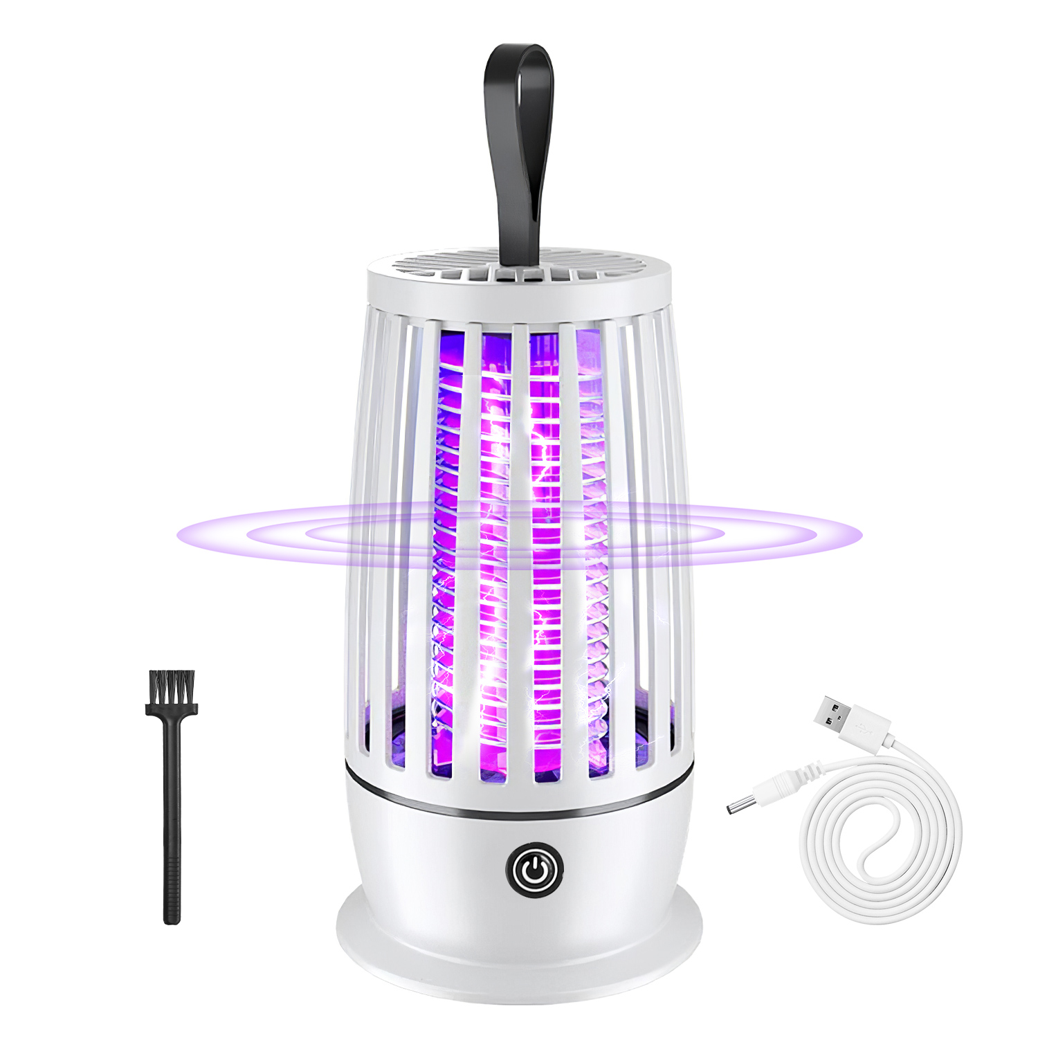 Lámpara de Asesinato de Mosquitos Recargable con Luz UV y Linterna Nocturna con Cuerda para Colgar, Captura de Mosquitos con Alcance Máximo de 1615 pies cuadrados — imagen 4