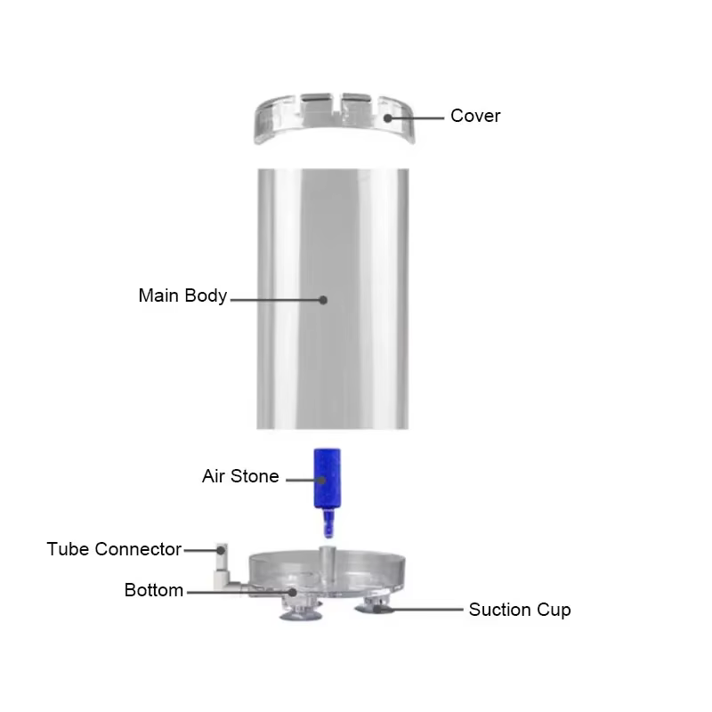 Fish Tank Filter Fluidized Moving Bed Filter Bubble Bio Filter Media With Air Stone Sponge Filters Pneumatic Rolling Biochemical — image 6