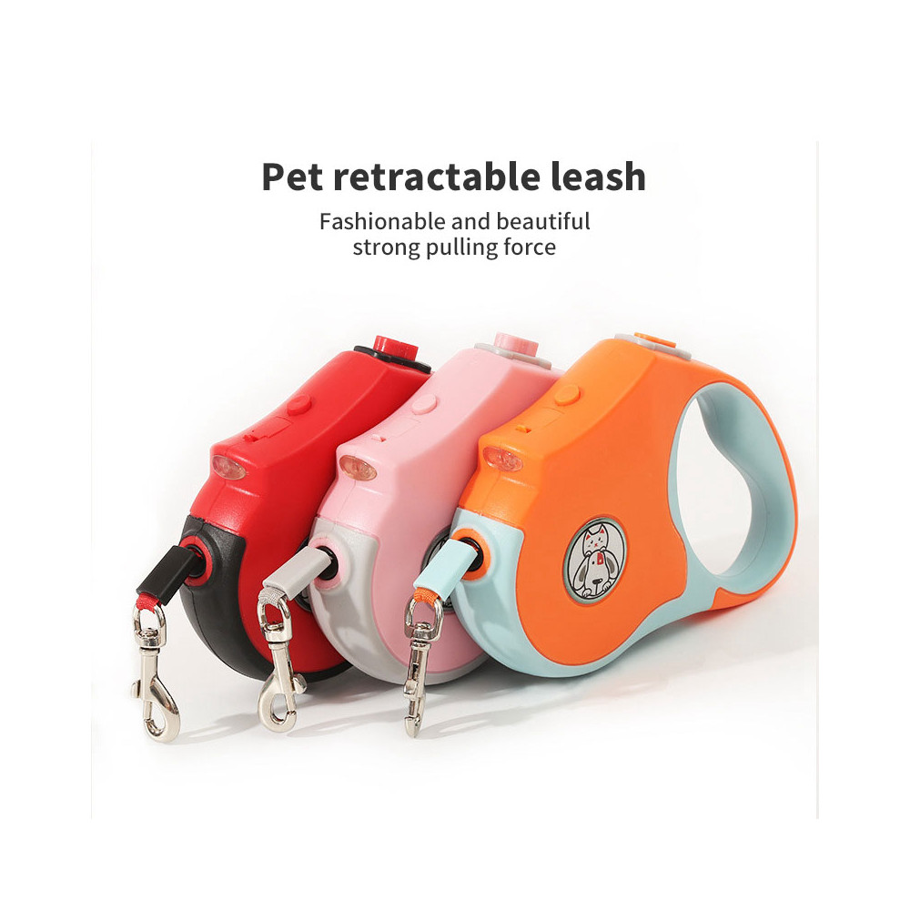 Automatic Traction Rope Pet Supplies Automatic Retractable Traction Leash With Lights Out Walking Dog Light Dog Leash — image 2