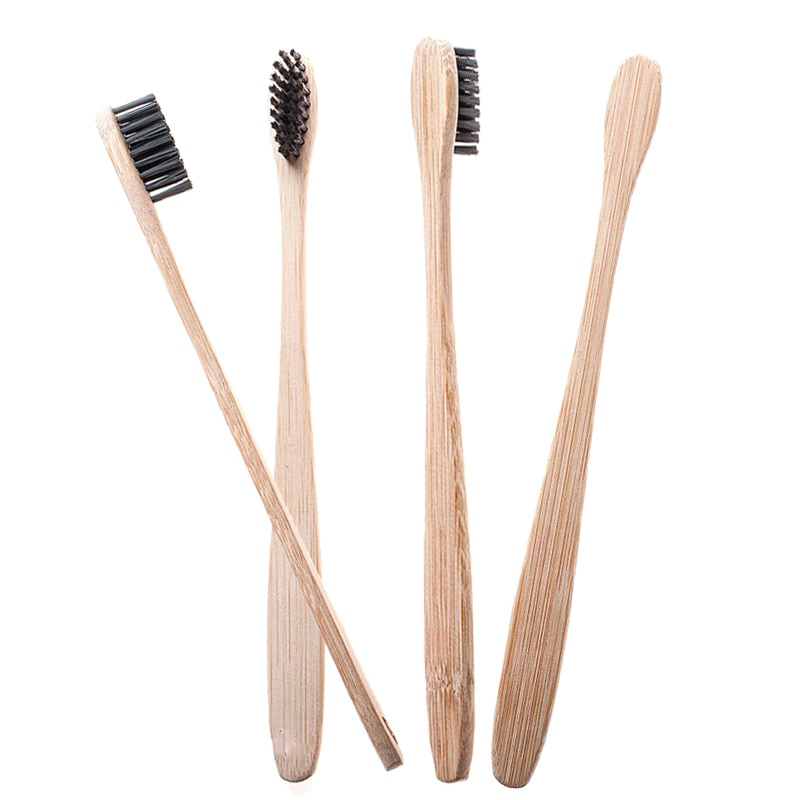 Bamboo Toothbrush with Charcoal Bristles Natural Dental Care for Home Family Travel — image 6
