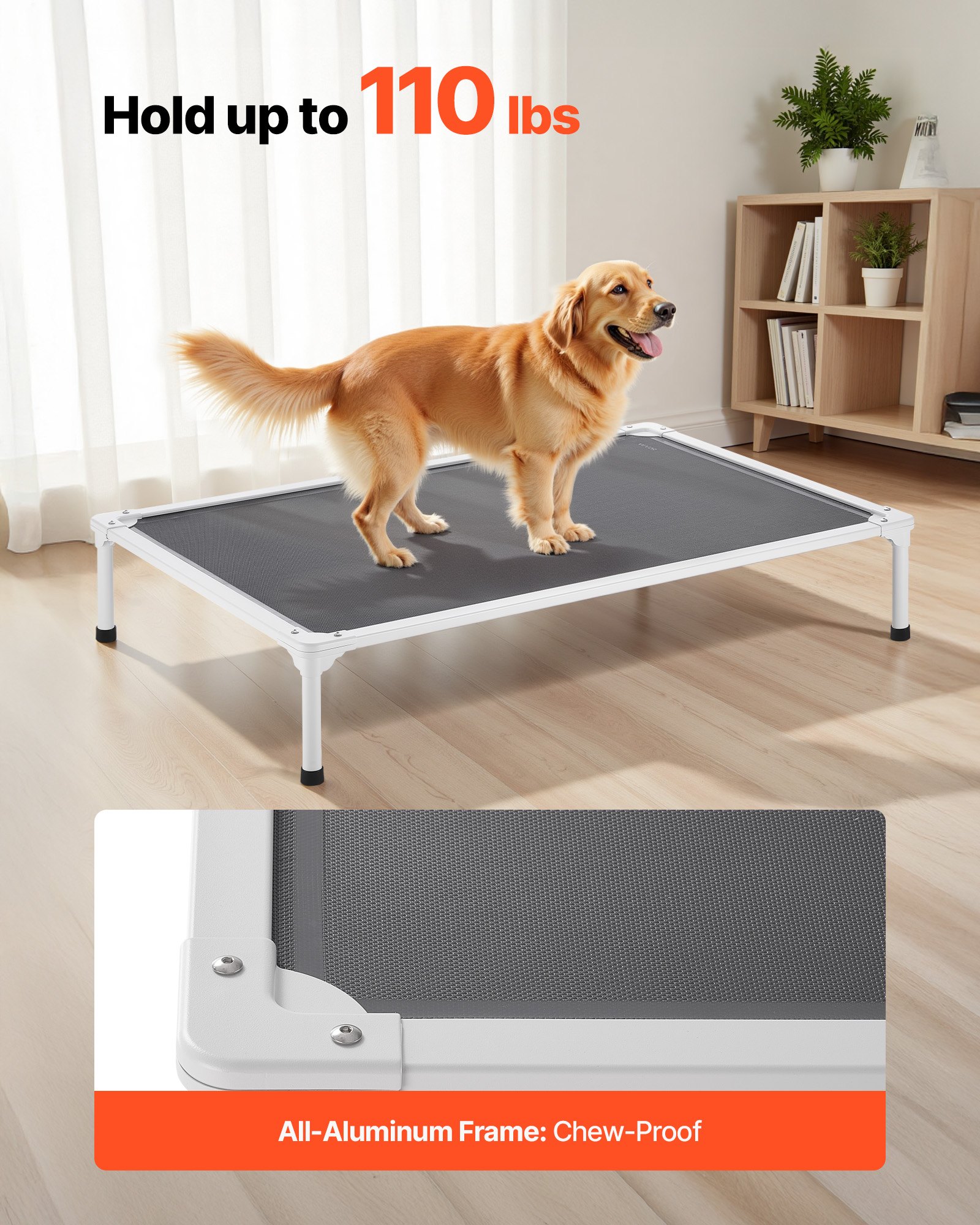 Cama Elevada para Perros Grandes - Cuna Portátil con Malla Teslin XL — imagen 3