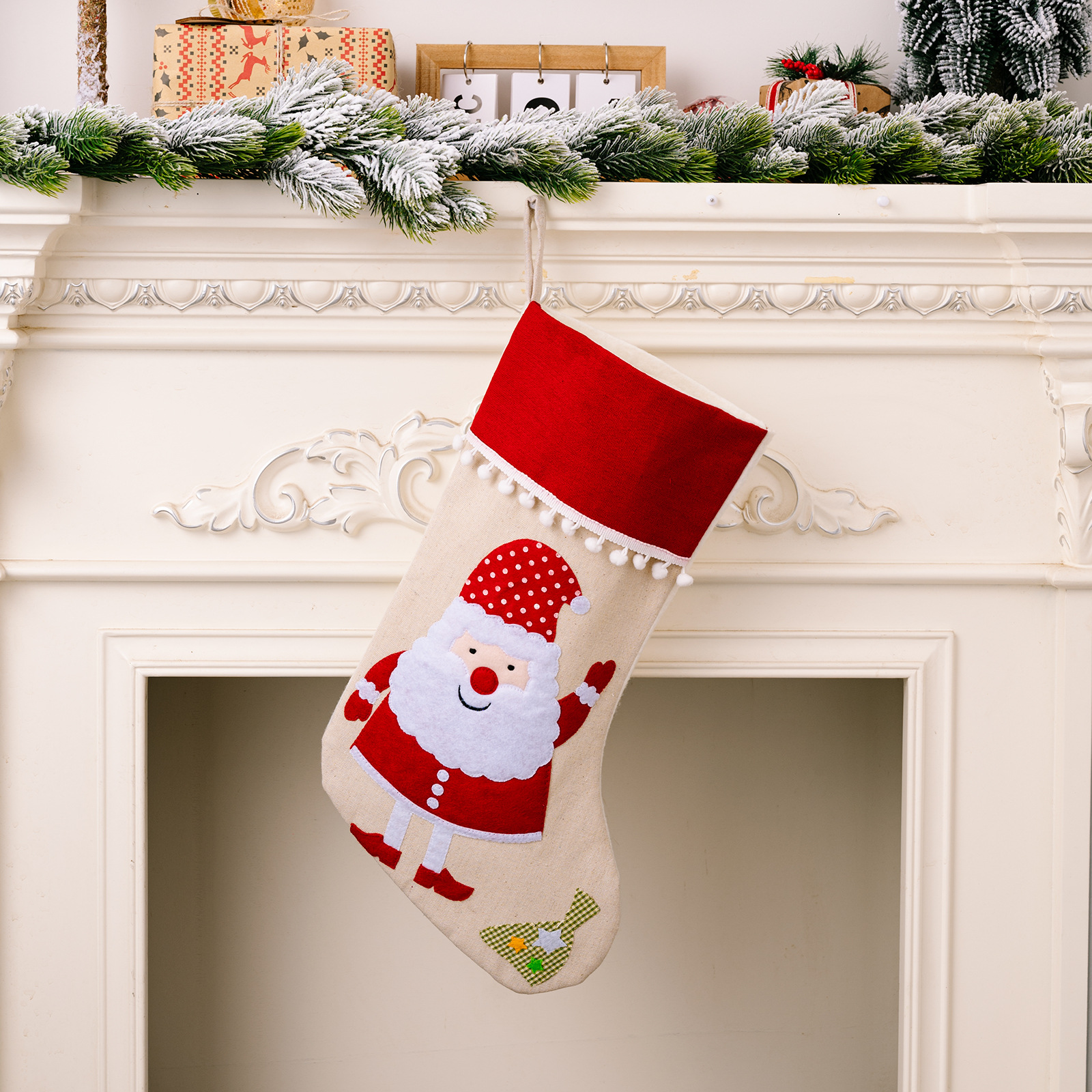 Christmas Decorations Cartoon Christmas Socks Creative Elk Santa Claus Christmas Gift Socks Gift Bag — image 6