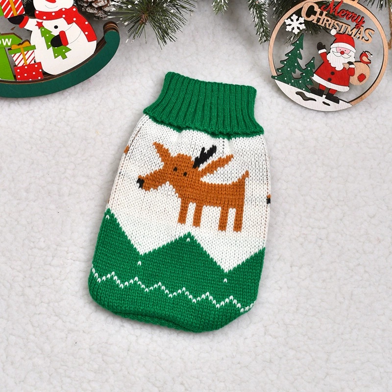 Pet clothes for autumn and winter warm knit Christmas teddy cat sweaters cat and dog clothing — image 9