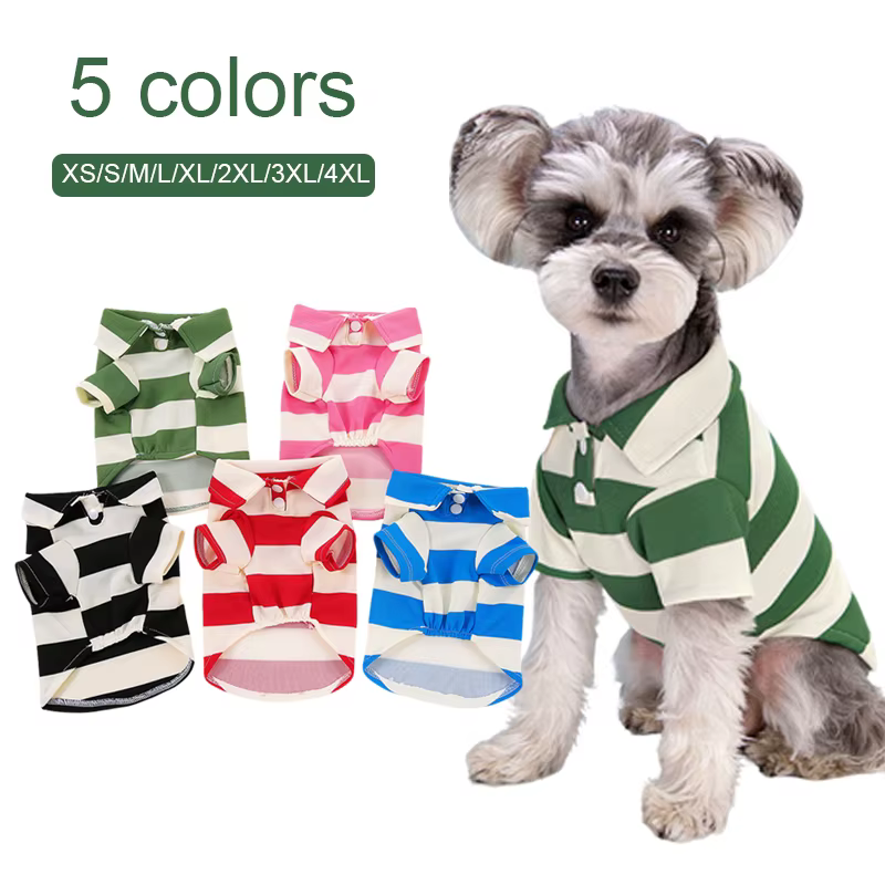 Camiseta Polo para Perros Vestimenta Casual de Verano para Canes y Gatos Camisas Disfraz Chihuahua Pug Yorkshire — imagen 1