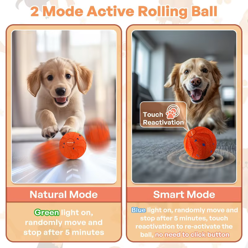 Pelota de juguete para perros, con funciones de rebote y rotación aleatorias, hecha de material E-TPU, juguetes para perros, accesorios para perros — imagen 4