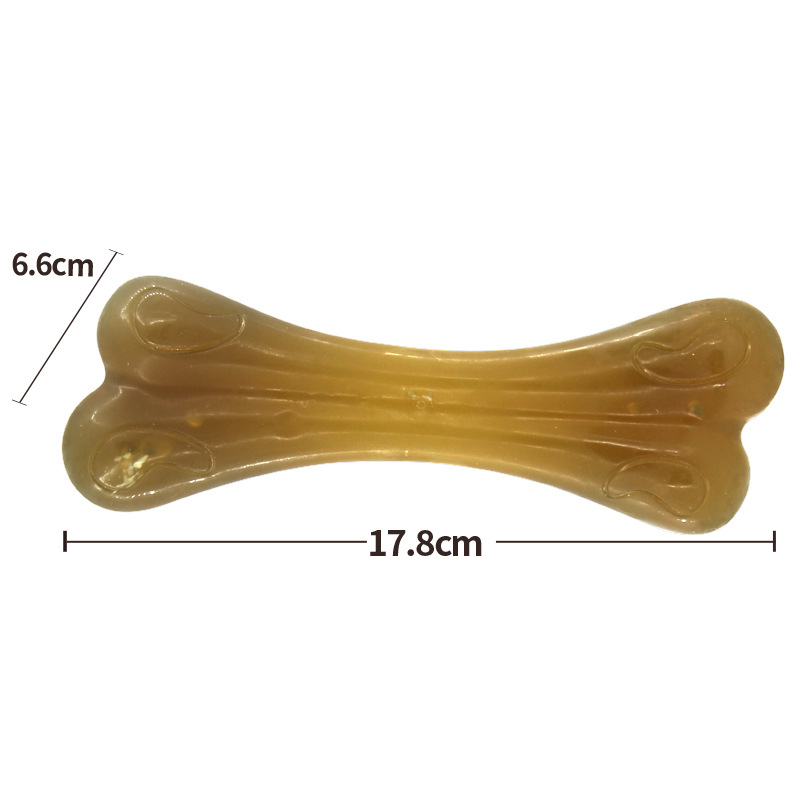 Juguetes para Perros Resistentes al Mordisco PU - Hueso Arqueado Sabor Carne de Buey para Cachorros y Perros Grandes — imagen 7