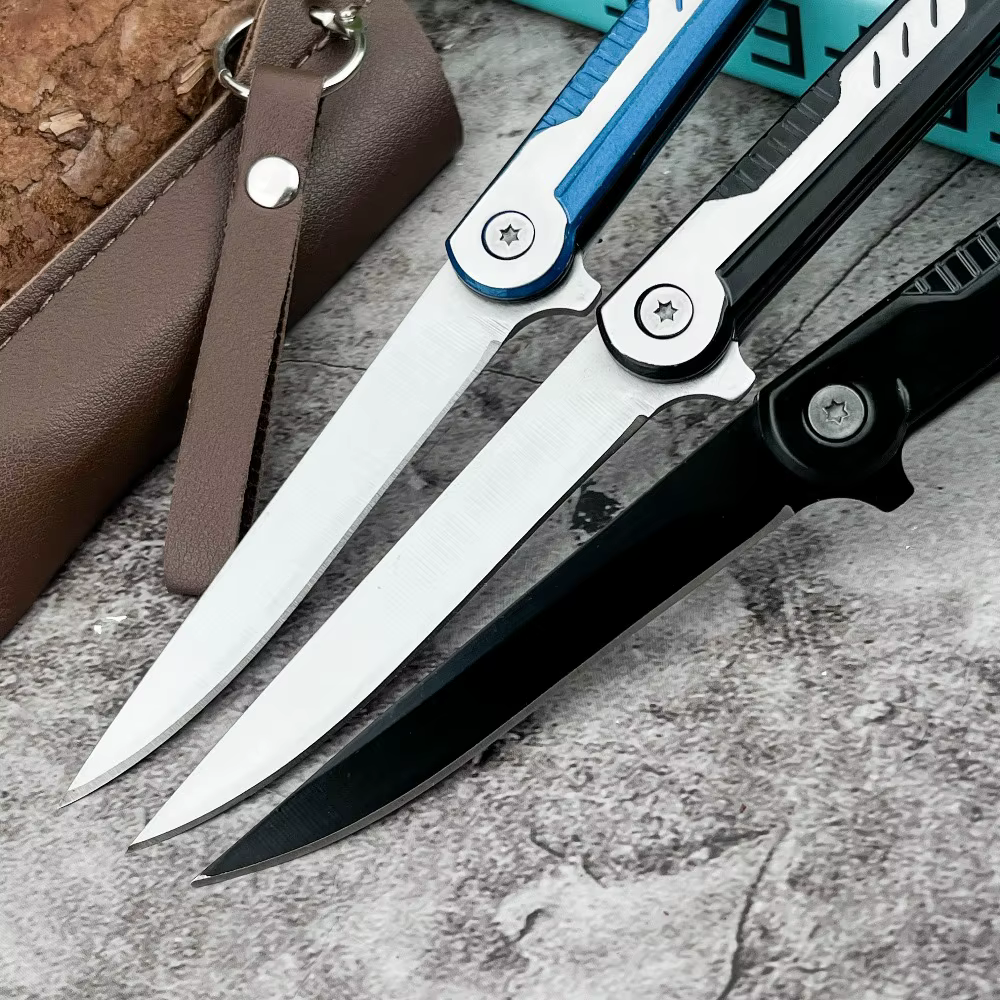 High Hardness Outdoor Knife 420 Steel Handle 440c Blade Pocket Folding Knife Portable EDC Fruit Tool Hiking Fishing Tool — image 3