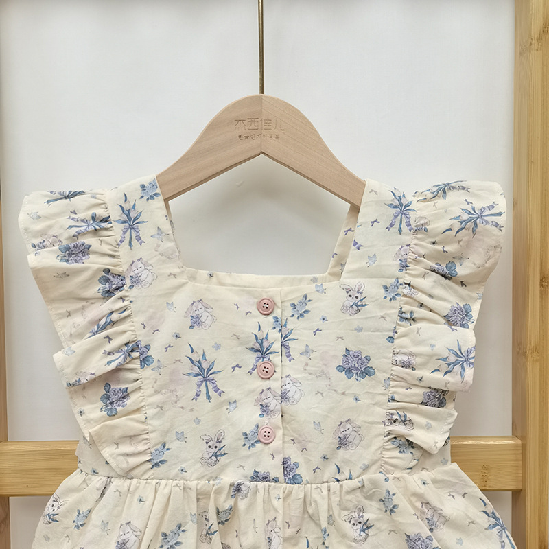Summer princess bunny floral sweet little girl cake skirt — image 4