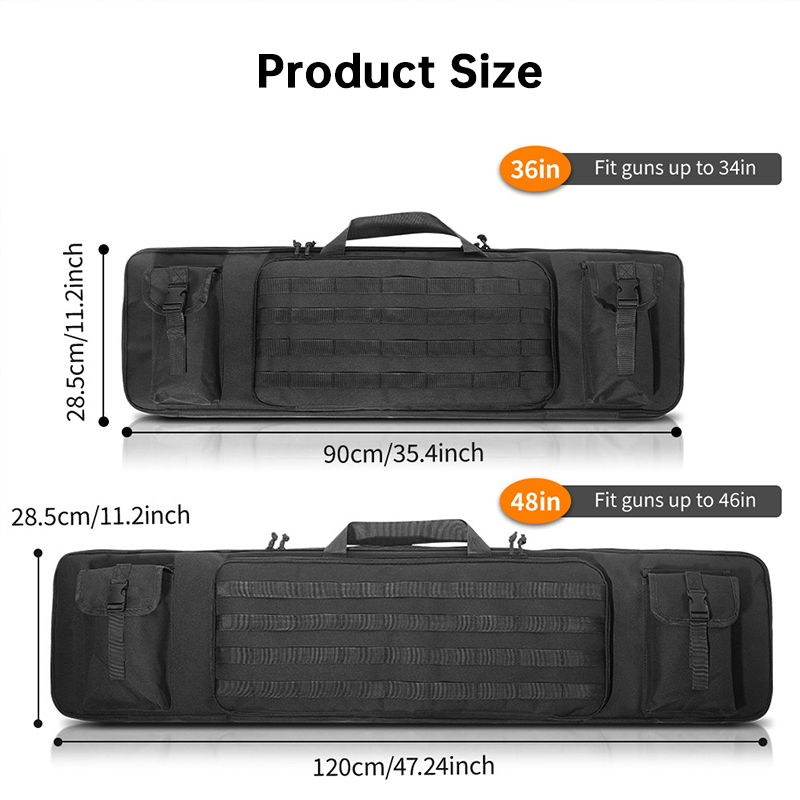 & 90cm Tactical Rifle Bag, Durable Gun Case for Hunting & Shooting – Rifle/Shotgun Backpack with Pistol Holster — image 13