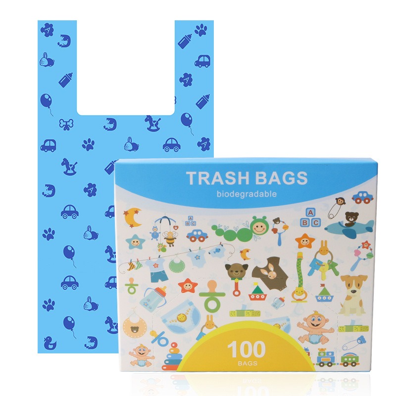 Pet garbage bag vest style biodegradable dog poop bag leak proof baby diaper bag — image 1
