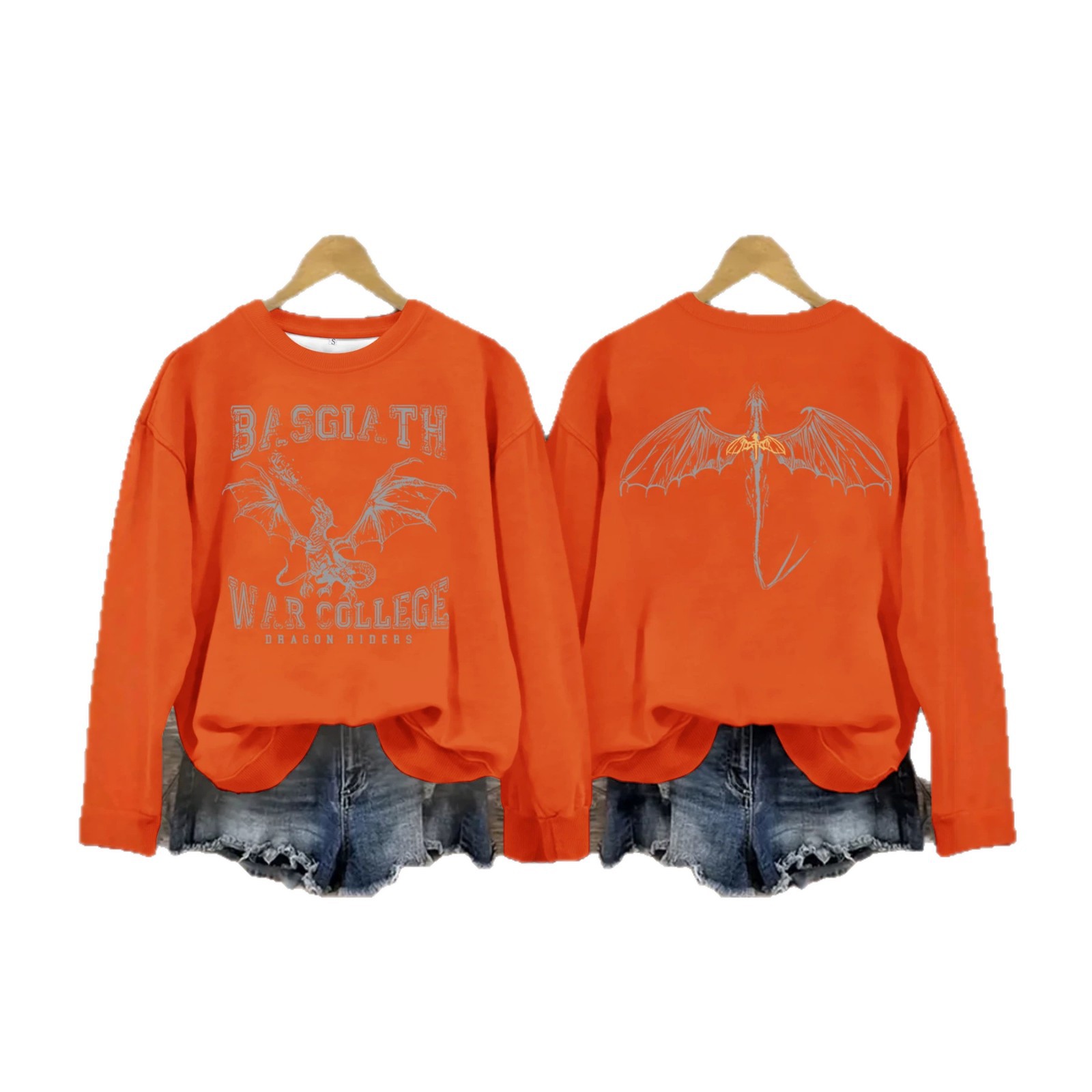 Flying bird round neck hoodie — image 2