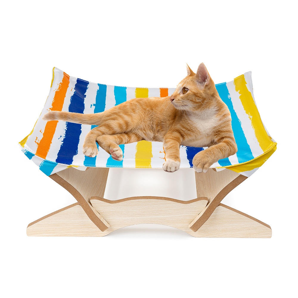Hammaca para gatos de madera - Colgador para cuatro estaciones - Color multicolor — imagen 5