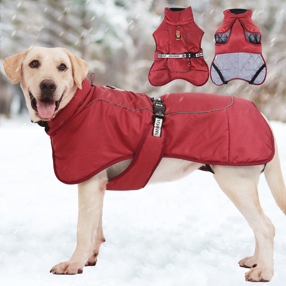 Ropa Nueva de Otoño e Invierno para Perros, Abrigo Acolchado y Cálido para Perros Grandes, Ropa de Algodón Reflectante para Perros Grandes, Ropa para Mascotas — imagen 1