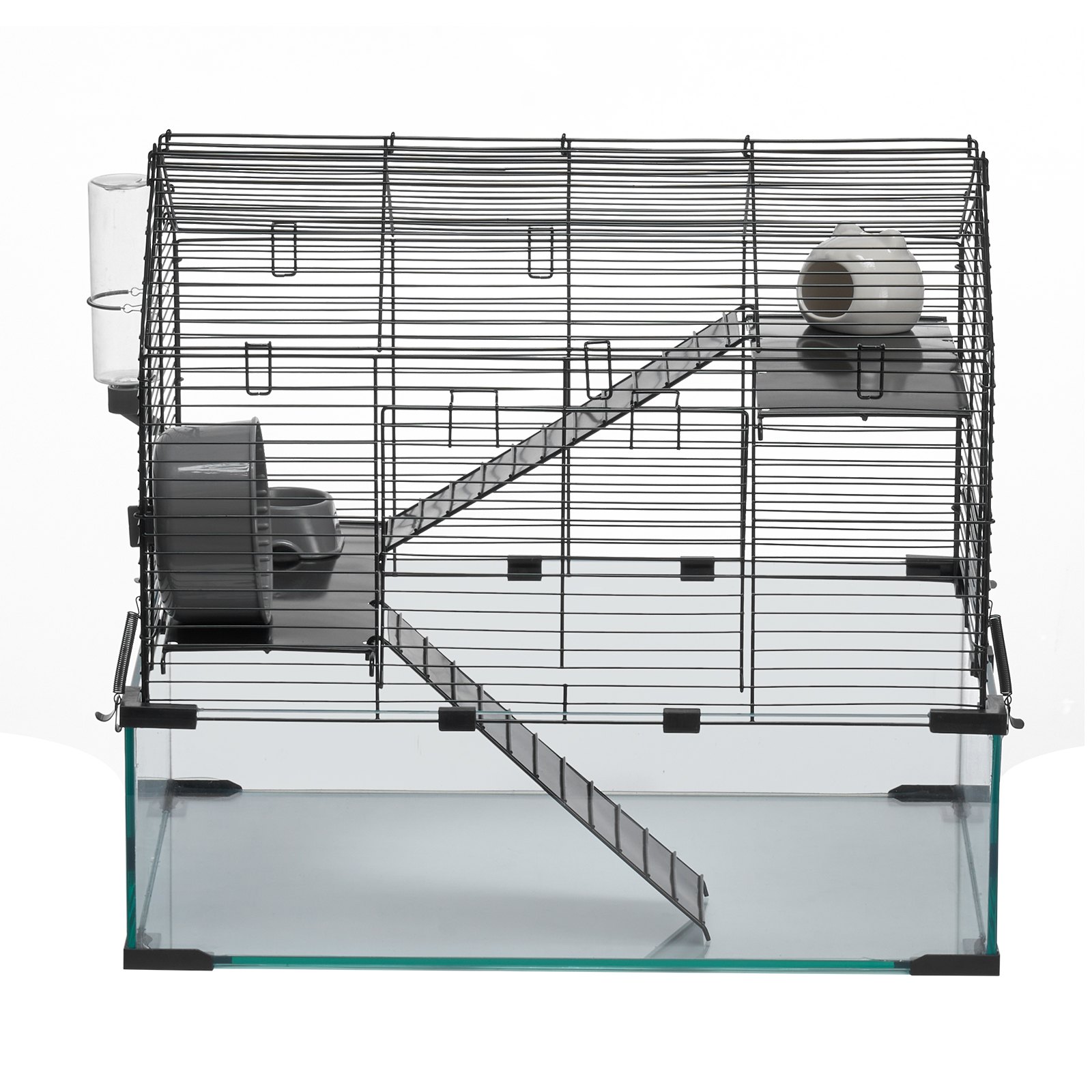 Caja de Habitat para Hamsters con Cable 22.8" Casa Segura para Roedores Pequeños — imagen 1