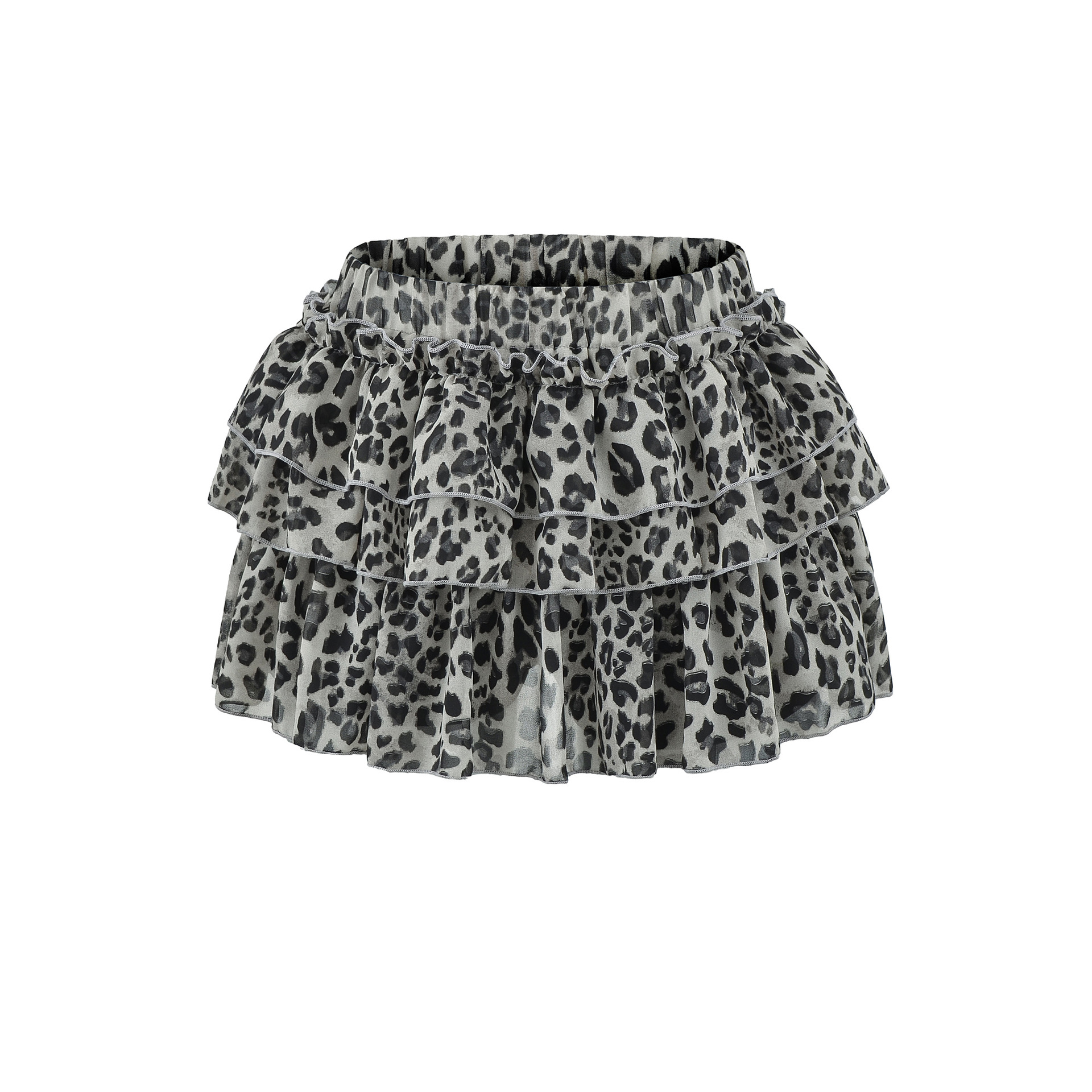 Leopard print hip hugging short skirt — image 2