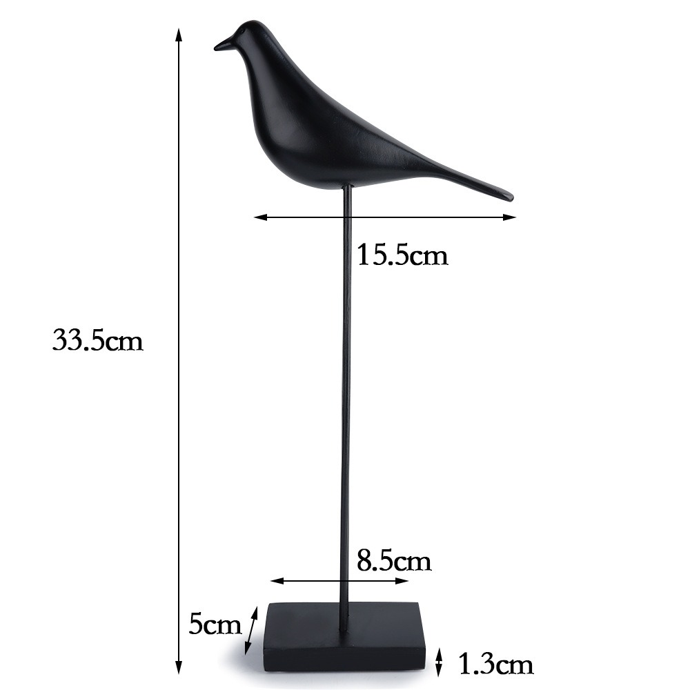 Decoraciones de pájaros palomas en negro y blanco creativas para decorar el hogar — imagen 2