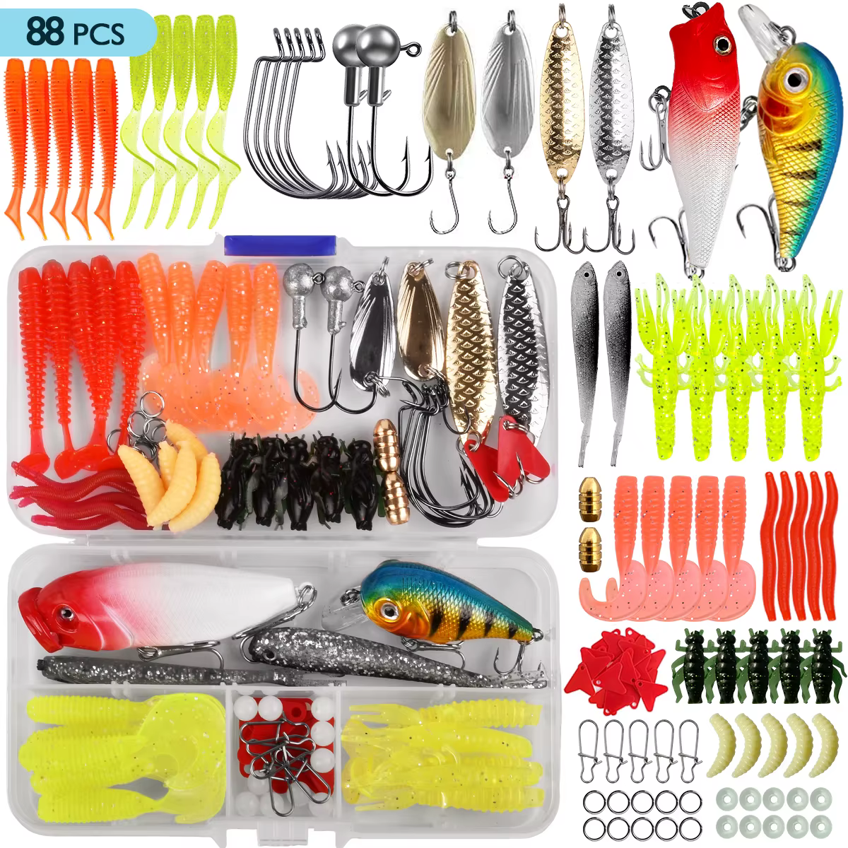 Fishing Lures Kit Included, Crankbaits, Spoon, Hooks, Weights & Other Accessories, Fishing Bait Lure Gear Kit Gift for Men Bass — image 5