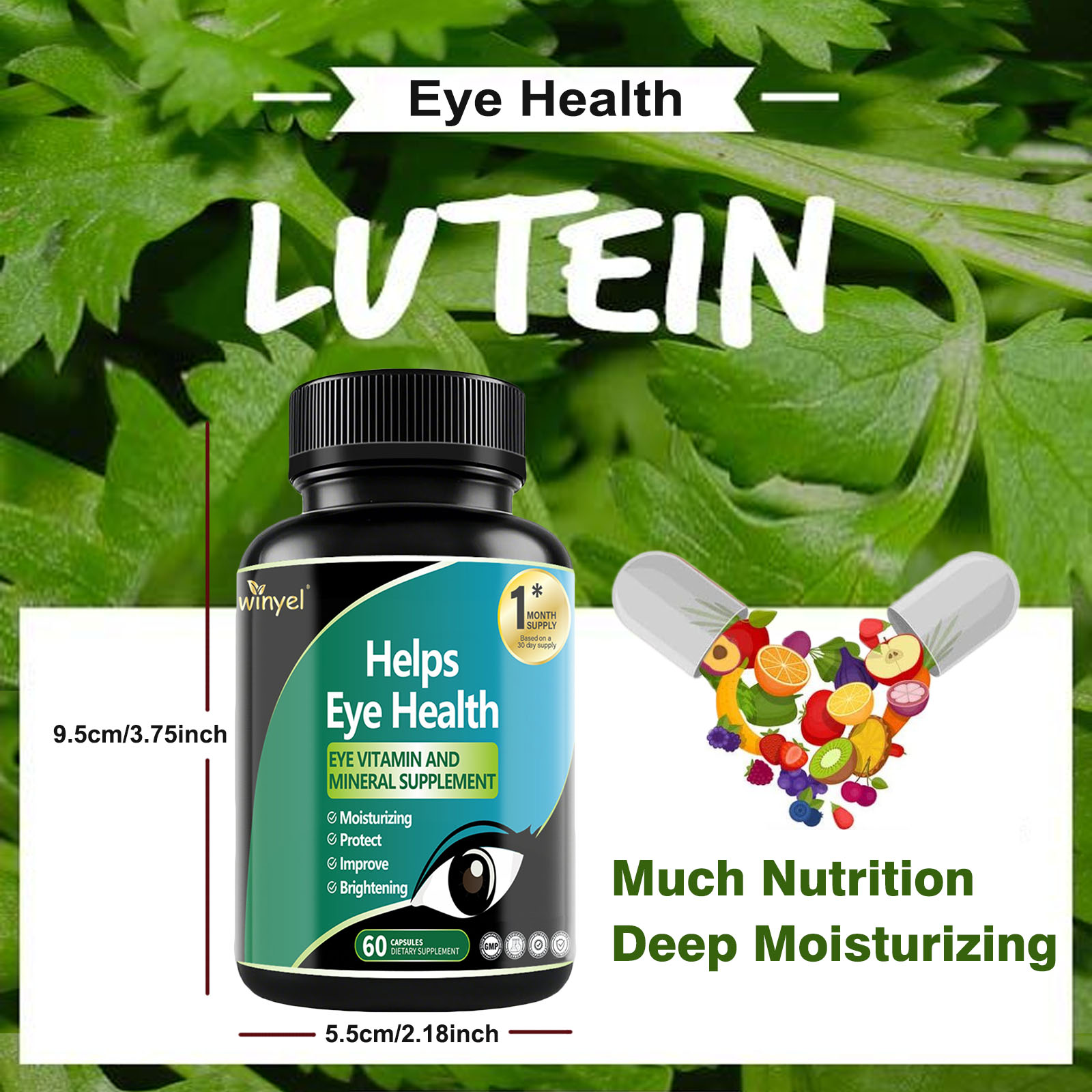 Lutein Eye Supplement - Vitamins, 30-Day Supply For Vision Clarity & Blue Light Protection, Retinal Health For Youngsters & Adults — image 7