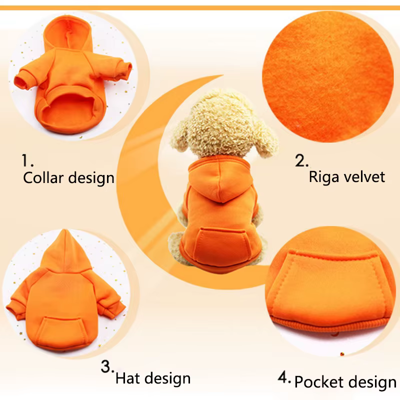 Fashion Pet Clothes For Dogs Coat Jackets Cotton Hoodies Dog Clothes Puppy Pet Overalls For Dogs Cat Clothing Pets Outfit S225 — image 5