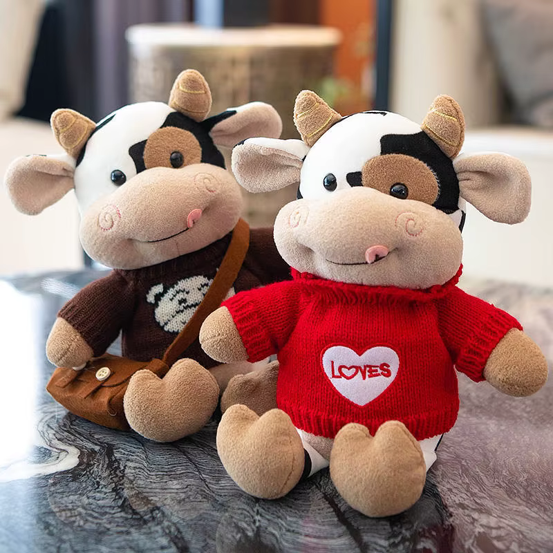Muñeca de vaca adorables de Hot Toys - Vacita de peluche para niños, regalo de Año Nuevo y cumpleaños femenino — imagen 3