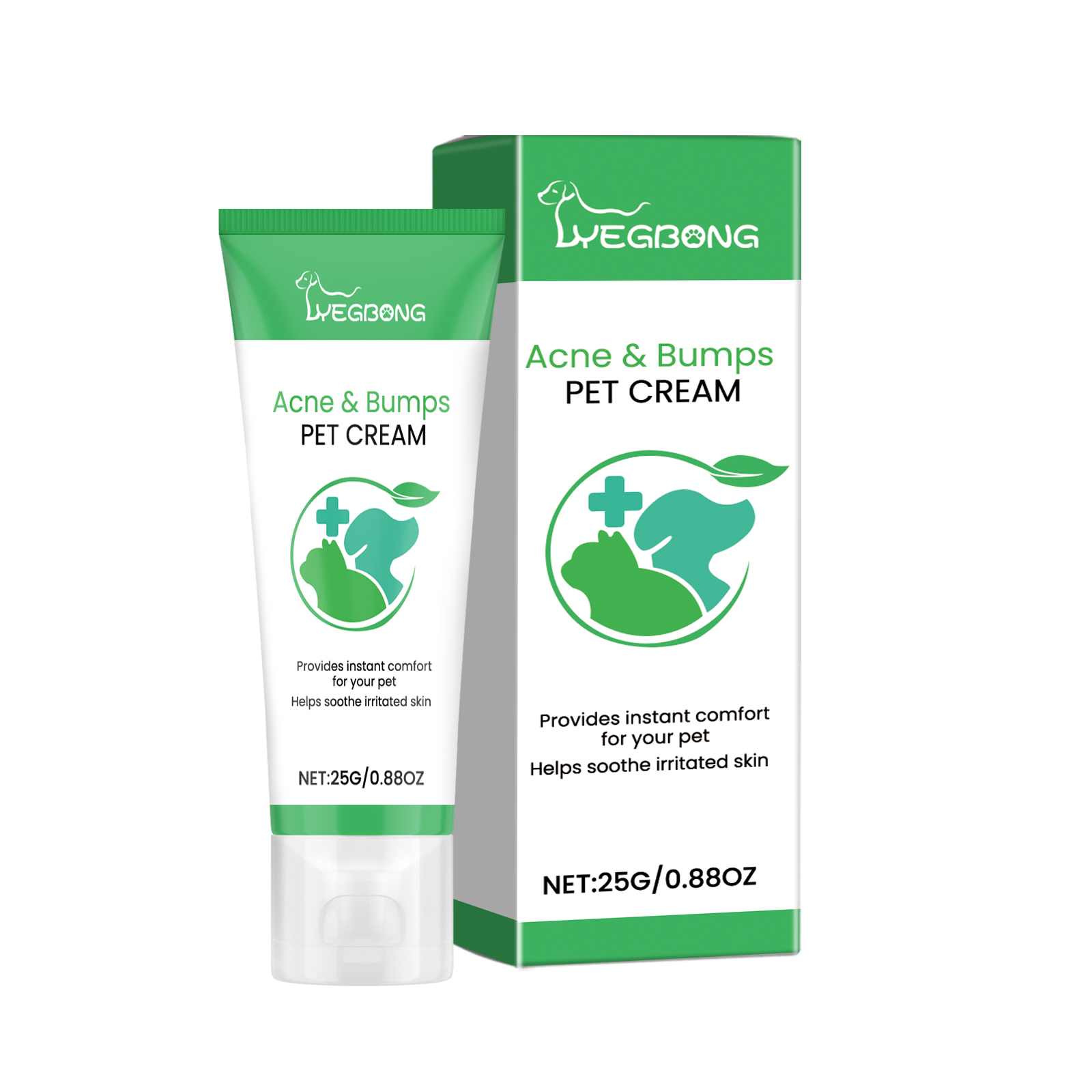 Pet Acne & Bumps Skin Cream, Soothing Skin For Dogs & Cats, Relief Redness Irritated Skin With Calendula & Ganoderma Extract — image 1