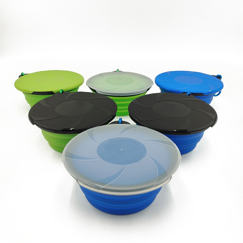 Bol de silicona portátil para perros plegable viaje pequeño bol de comida para mascotas — imagen 8
