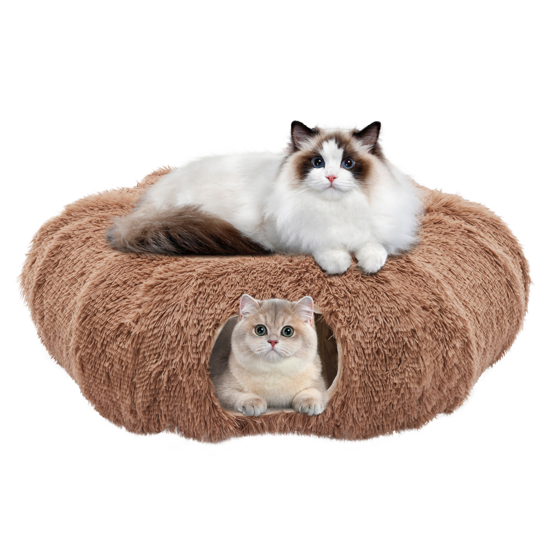 Túnel para Gatos con Caja de Descanso, Túnel en forma de Donut con Escondite Plush para Gatos y Kitten — imagen 20