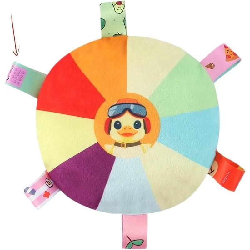 Disco Voladores de Peluche para Perros: Juguetes Interactivos con Campanas y Patrón Giratorio Limpiable Resistentes al Mordisco para Cachorros