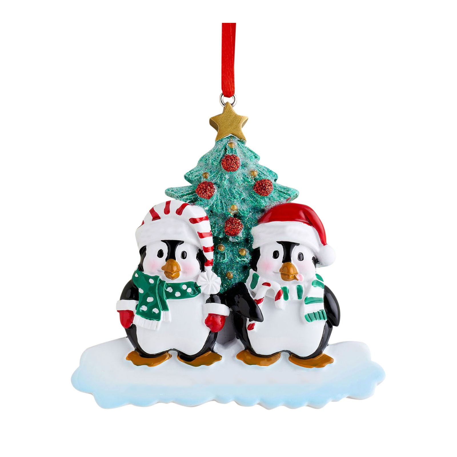 Resin Personality Christmas Gift Christmas Ornament Pendant Cute Penguin Family Decoration — image 5