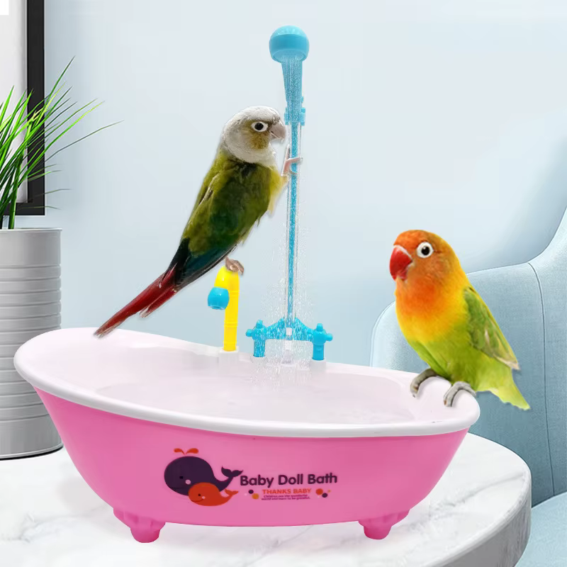 Ducha Automática para Pájaros Azul Accesorios de Caja de Pollos Plástico Accesorio de Aviario — imagen 5