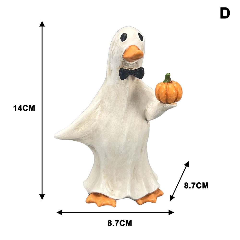 Halloween Duck Figurine Mummy Pumpkin Reaper Witch Ghost Desktop Resin Craft — image 10