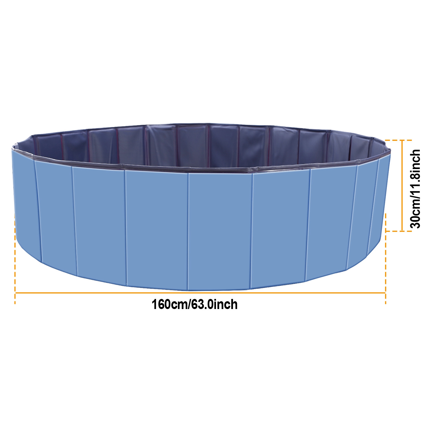 Piscina de Natación Portátil para Mascotas 160x160x30cm - 63.0x63.0x11.8 pulgadas — imagen 12