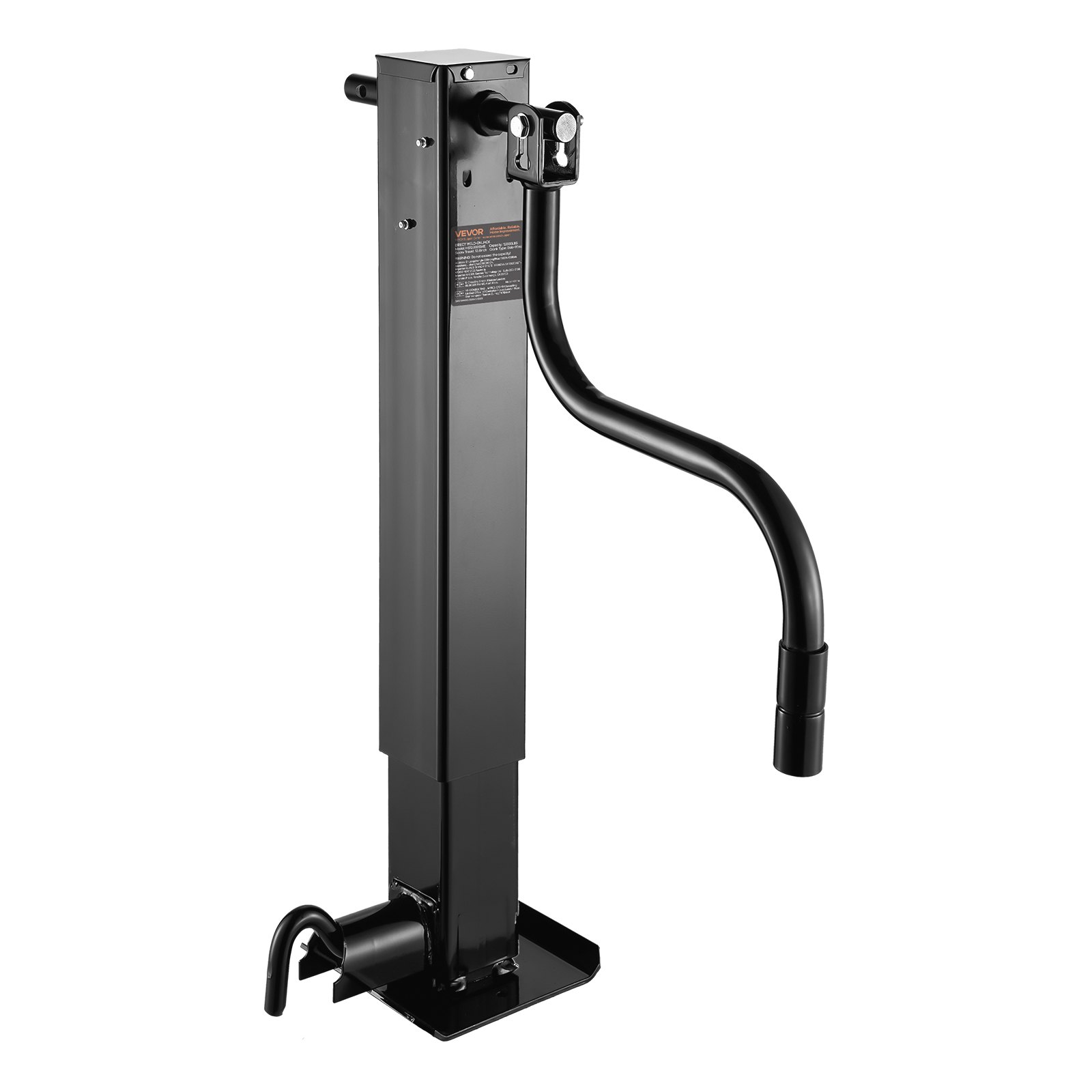 Trailer Jack, 12000 Lbs Dynamic Load Capacity, Weld-on Pipe-Mount Swivel Trailer Jack With Ergonomic Handle, 12.6-inch Vertical Travel, Suitable For RV, Horse, Utility, Camping, Yacht Trailers — imagen 1